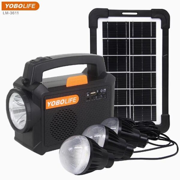 Yobolife - Système Solaire 2-en-1 Éclairage & Enceinte Bluetooth